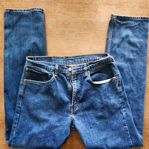 Levi Strauss 505 Mens Jeans 34 waist x 34 length Medium Blue Wash